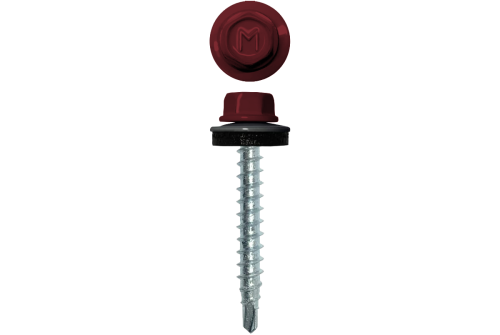 Саморез кровельный Daxmer 4,8х35 RAL 3005 (250) сверло №1