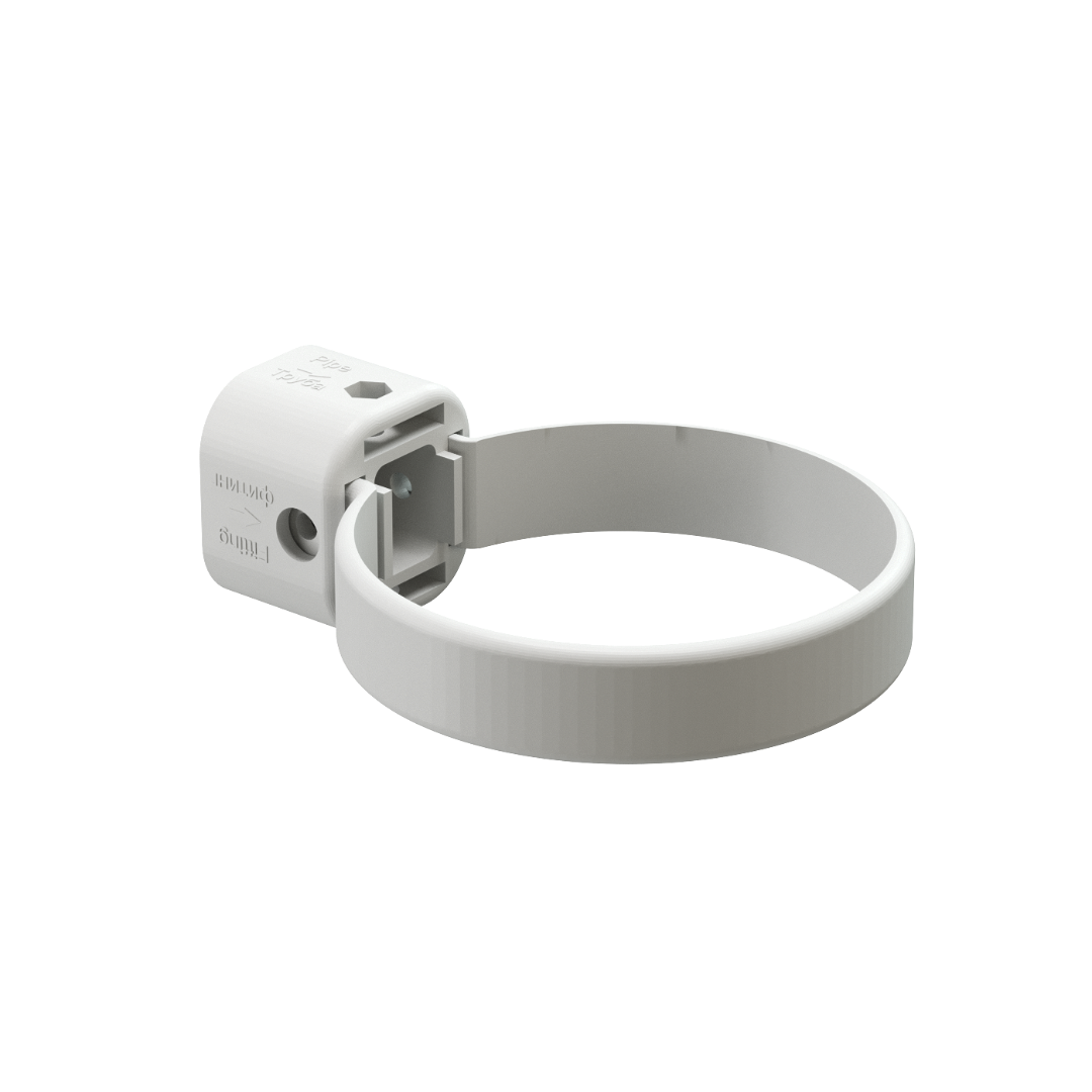 Хомут универсальный для водосточной трубы LUX, пломбир